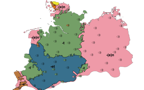 Karte zum Einheitsplural in den niederdeutschen Gebieten aus dem REDE SprachGIS